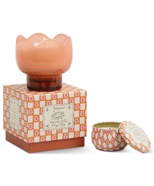 Paddywax - PA PA CASM - Tulip Printed Tin Candle, Cactus Flower (2 oz)
