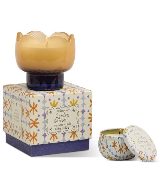 Paddywax - PA PA CASM - Tulip Printed Tin Candle, Garden & Grove (2 oz)