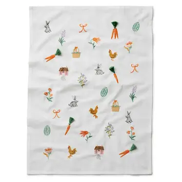 Rifle Paper Co - RP RP HGKL - Spring Farm Embroidered Tea Towel