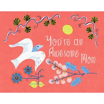 Small Adventure - SMA SMAGCMD0007 - Awesome Mom Bird Mother's Day Card