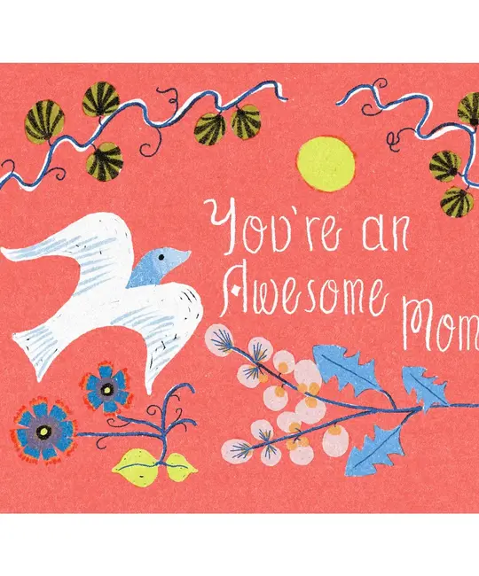 Small Adventure - SMA SMAGCMD0007 - Awesome Mom Bird Mother's Day Card