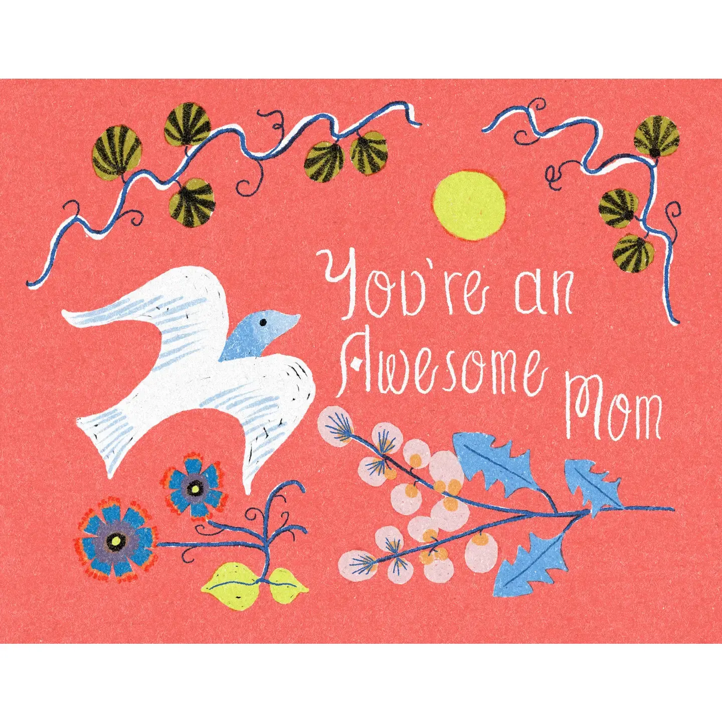 Small Adventure - SMA SMAGCMD0007 - Awesome Mom Bird Mother's Day Card