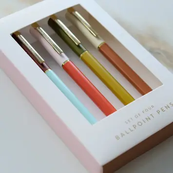 Idlewild Co - ID ID OS - Cartagena City Pallet Pens, Set of 4 Ballpoint Pens