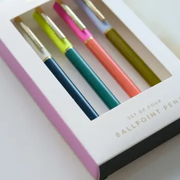 Idlewild Co - ID ID OS - Tokyo City Pallet Pens, Set of 4 Ballpoint Pens