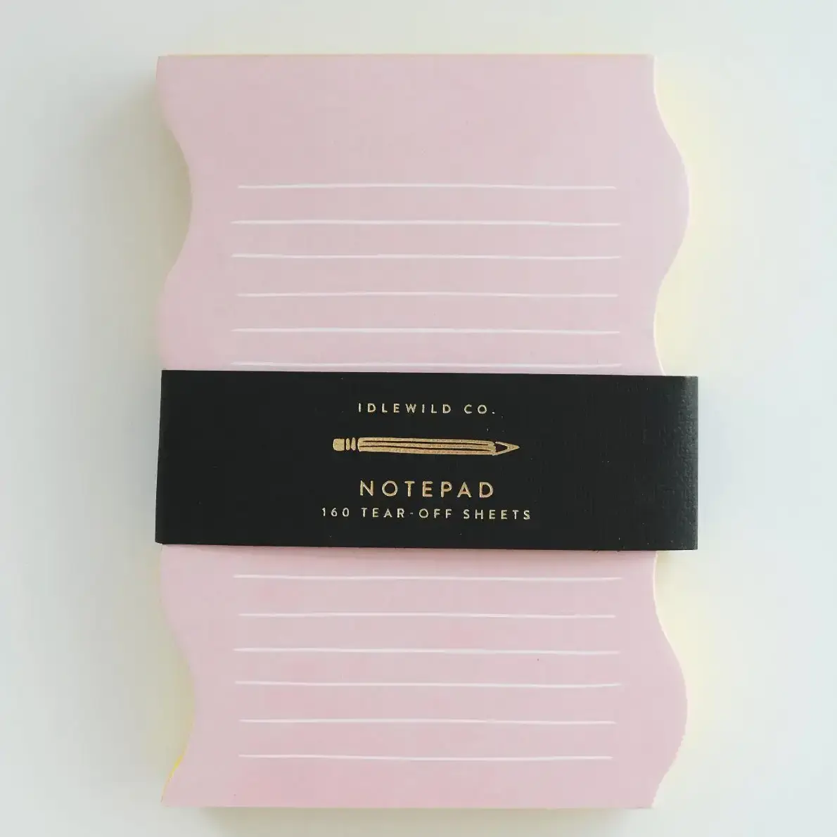 Idlewild Co - ID ID NP - Pink + Yellow Wavy Edge Painted Notepad