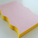 Idlewild Co - ID ID NP - Pink + Yellow Wavy Edge Painted Notepad