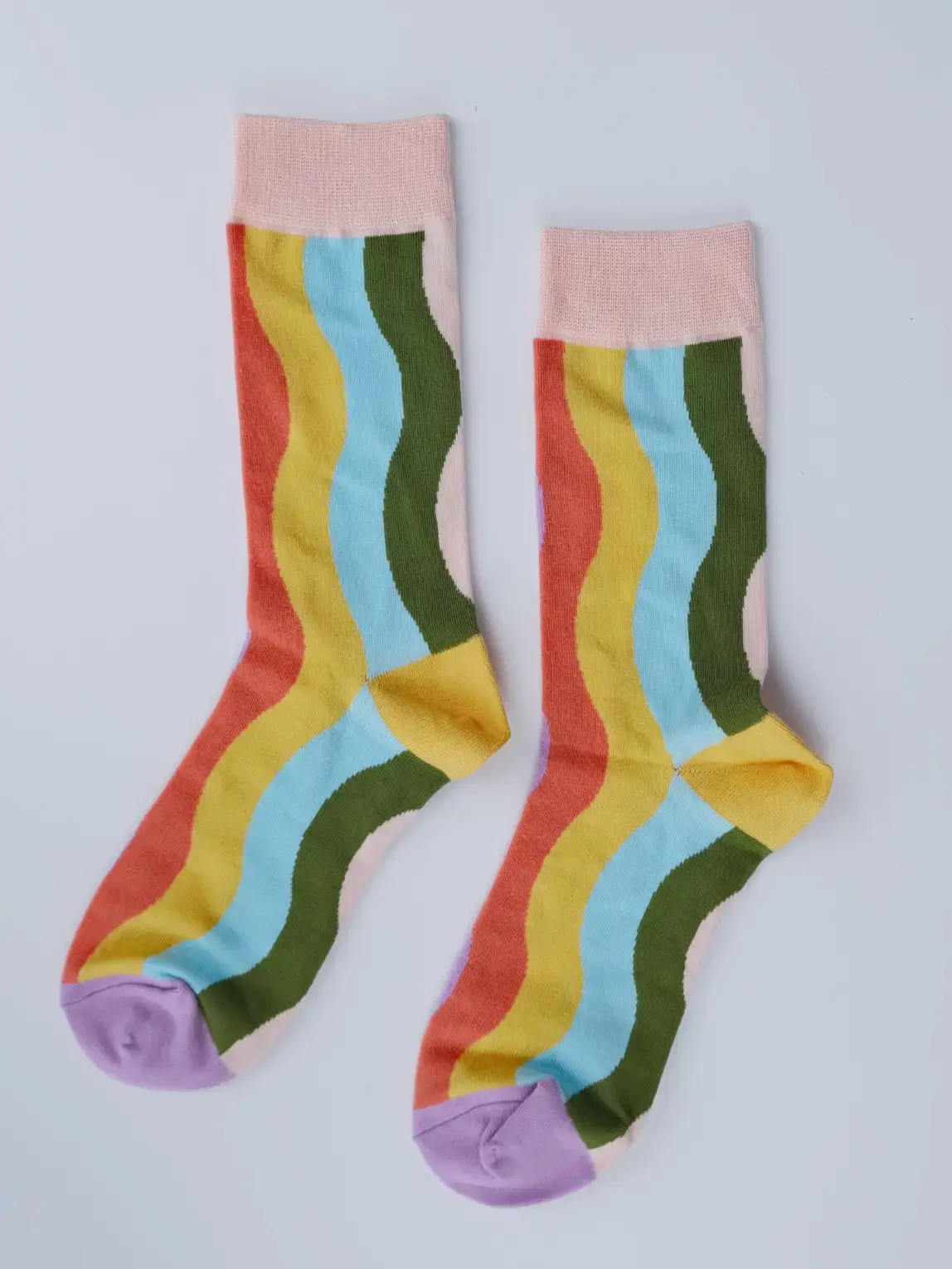 Idlewild Co - ID ID AC - Rainbow Waves Crew Socks