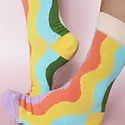 Idlewild Co - ID ID AC - Rainbow Waves Crew Socks