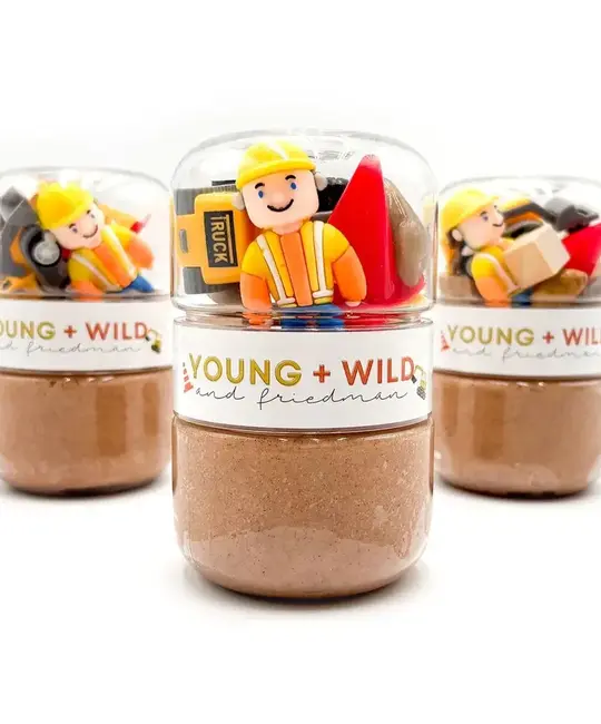 Young + Wild and Friedman - YWF YWF BKTO - Construction Grab & Go Sensory Dough Jar