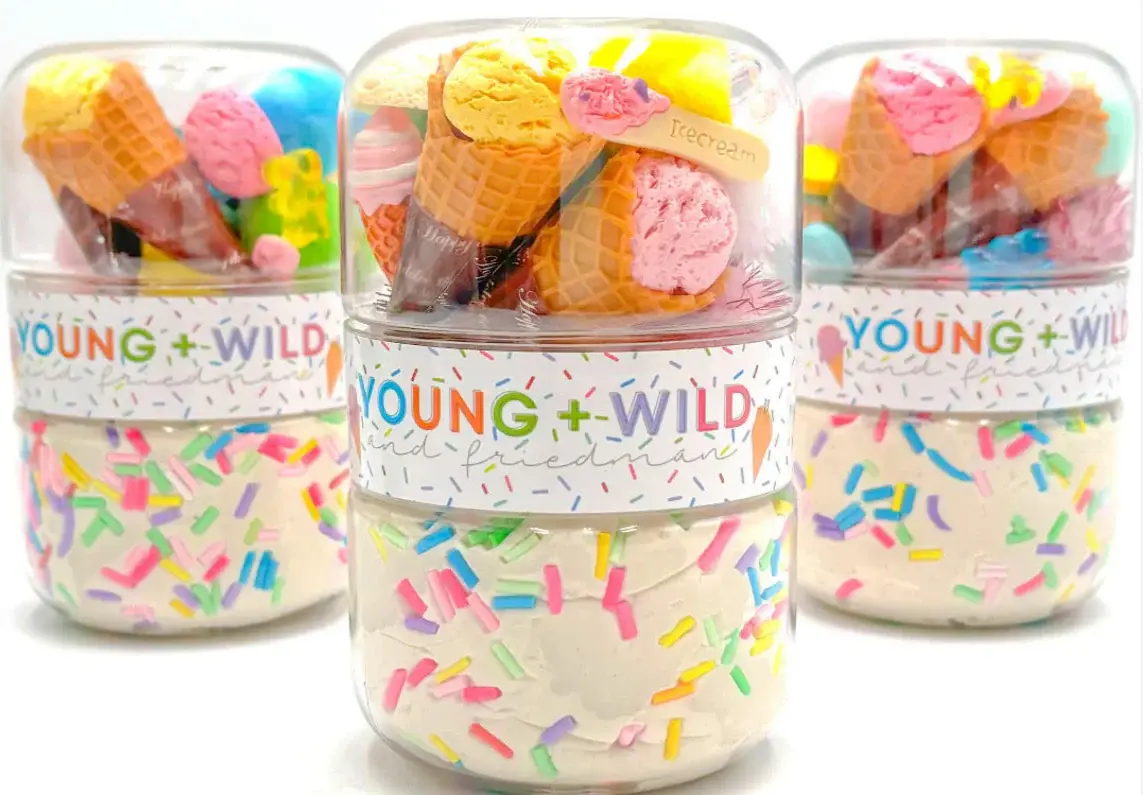 Young + Wild and Friedman - YWF YWF BKTO - Ice Cream Grab & Go Sensory Dough Jar
