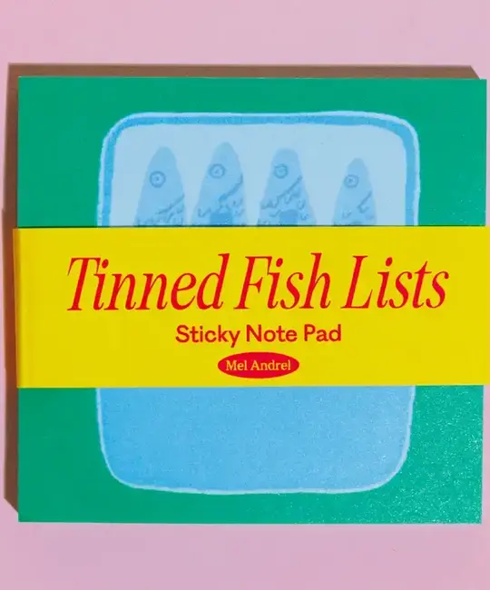 Mel Andrel - MA MA OS - Tinned Fish Lists Sticky Notes Pad