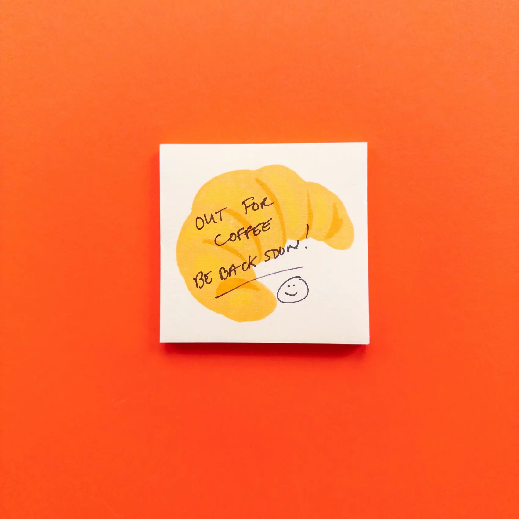 Mel Andrel - MA MA OS - Croissant Sticky Notes Pad