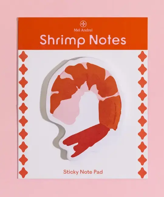 Mel Andrel - MA MA OS - Shrimp Die-Cut Sticky Notes