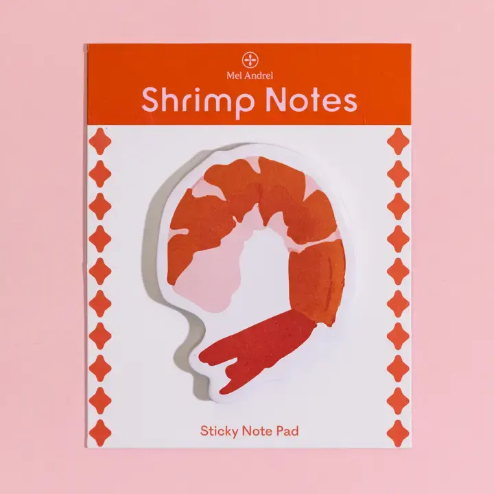 Mel Andrel - MA MA OS - Shrimp Die-Cut Sticky Notes