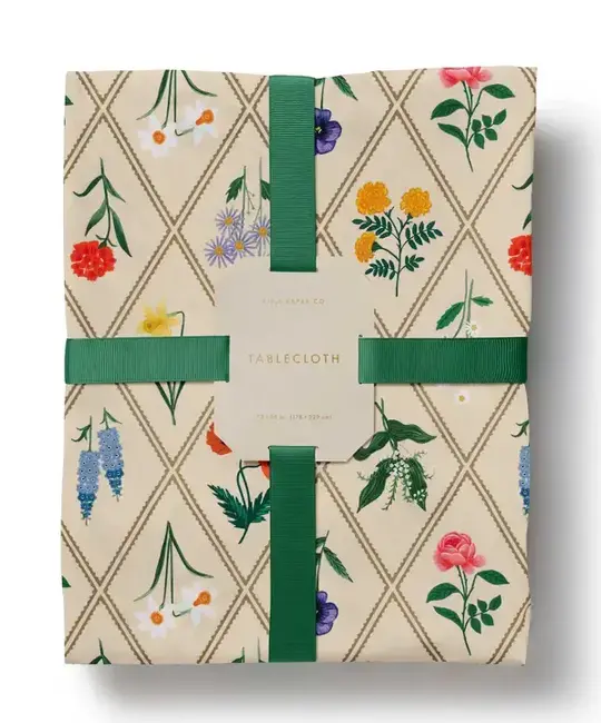 Rifle Paper Co - RP RP HGKL - Garden Study Cotton Tablecloth, 70" x 90"