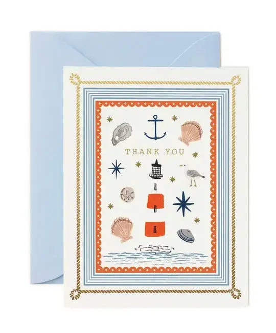 Rifle Paper Co - RP RP NSTY - Seaside Thank You Boxed Note Set of 8