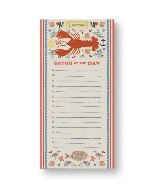 Rifle Paper Co - RP RP NP - Seaside Catch of The Day Market List Pad