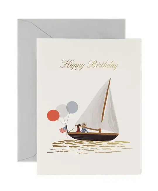 Rifle Paper Co - RP RPGCBI0114 - Sailboat Birthday Card
