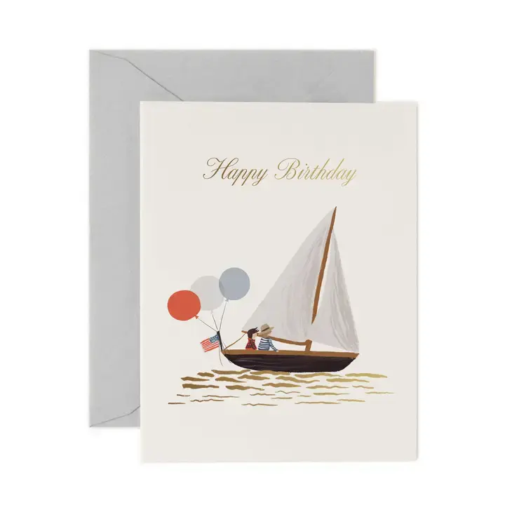 Rifle Paper Co - RP RPGCBI0114 - Sailboat Birthday Card