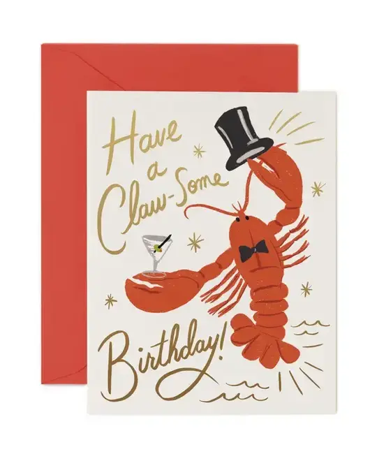 Rifle Paper Co - RP RPGCBI0115 - Claw-Some Birthday Card