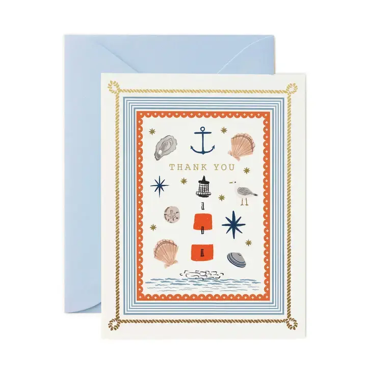 Rifle Paper Co - RP RPGCTY0079 - Seaside Thank You Card