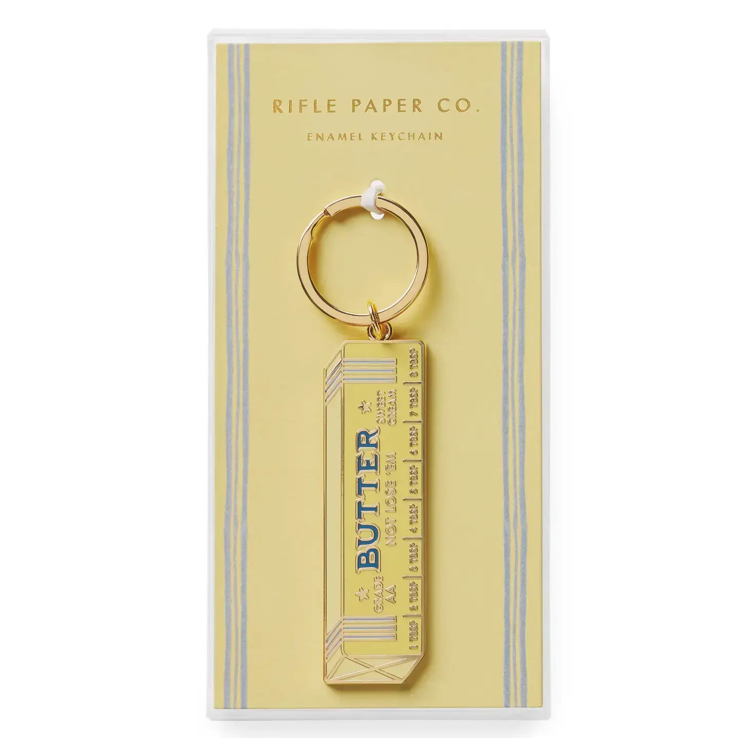 Rifle Paper Co - RP RP ACKC - Butter Not Lose 'em Enamel Keychain
