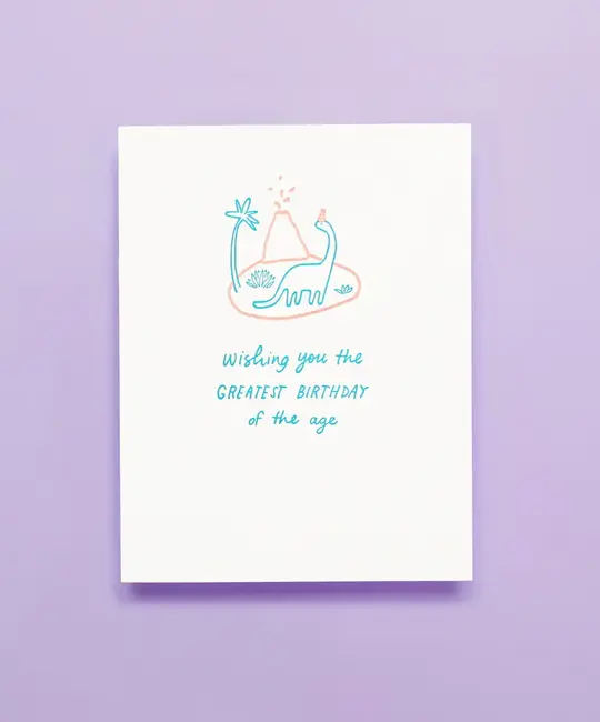 Iron Curtain Press - IC ICGCBI0048 - Dinosaur Greatest Birthday Card