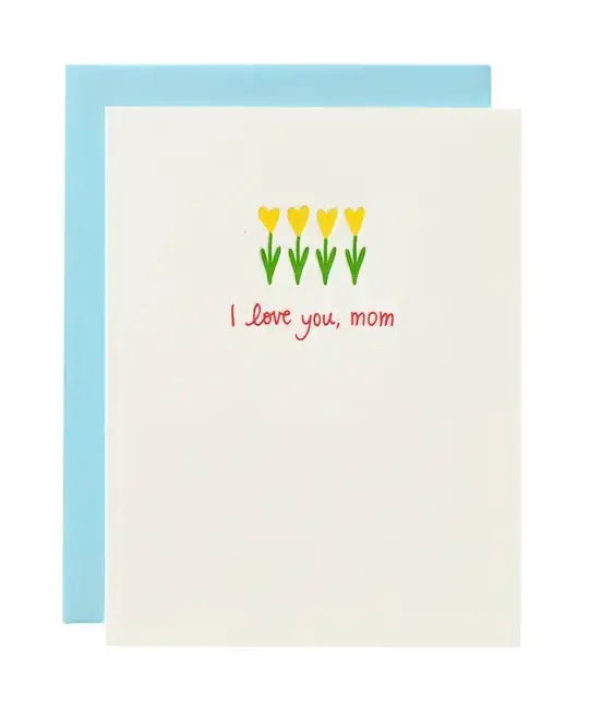 Iron Curtain Press - IC ICGCMD0009 - I Love You Mom Yellow Flowers Mother's Day Card