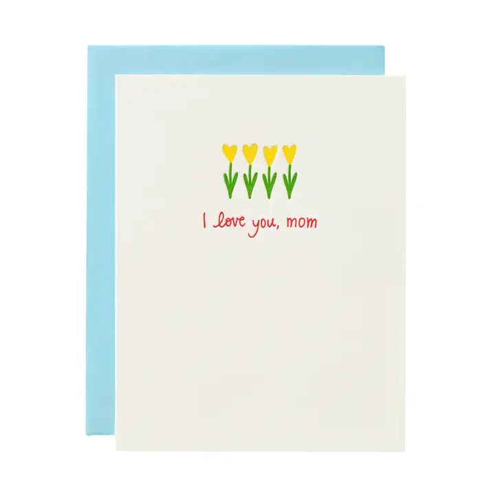 Iron Curtain Press - IC ICGCMD0009 - I Love You Mom Yellow Flowers Mother's Day Card