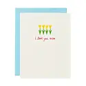 Iron Curtain Press - IC ICGCMD0009 - I Love You Mom Yellow Flowers Mother's Day Card