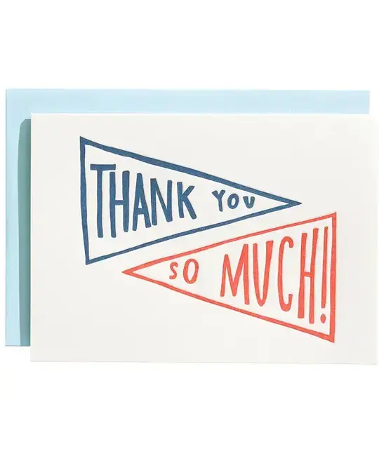 Iron Curtain Press - IC ICGCTY0024 - Navy Pennant Thank You Card