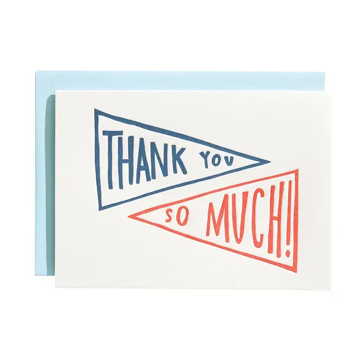 Iron Curtain Press - IC ICGCTY0024 - Navy Pennant Thank You Card