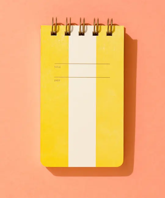 Iron Curtain Press - IC IC NBPO - Reporter Top Spiral Yellow Stripe, Lined Notebook