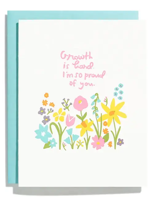 Iron Curtain Press - IC IICGCFR0006 - Growth is Hard Floral Card