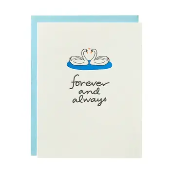 Iron Curtain Press - IC ICGCLO0011 - Forever and Always Swan Love Card