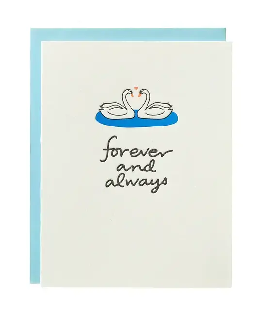 Iron Curtain Press - IC ICGCLO0011 - Forever and Always Swan Love Card