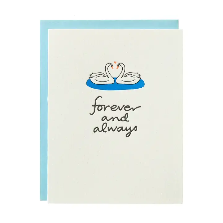 Iron Curtain Press - IC ICGCLO0011 - Forever and Always Swan Love Card