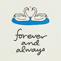 Iron Curtain Press - IC ICGCLO0011 - Forever and Always Swan Love Card