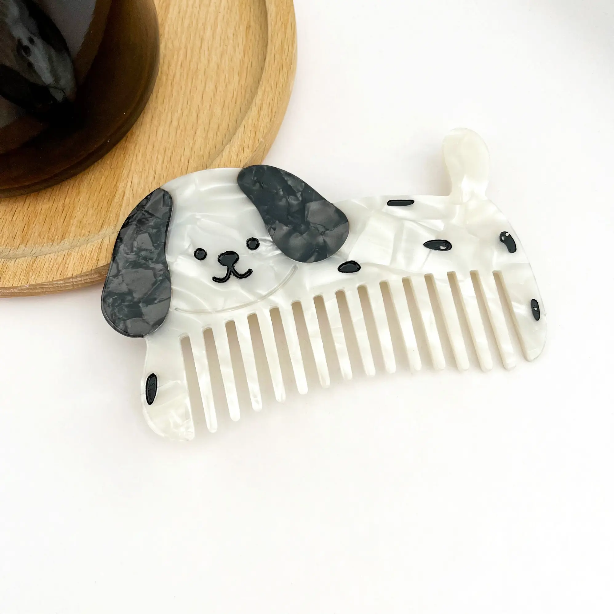 TheDivaSoap - TDSO TDSO ACHA - Black and White Cute Puppy Hair Comb