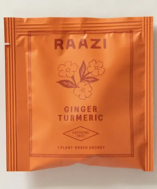 Raazi Tea - RAT RAT FAD - Single Ginger Turmeric Individually Wrapped Tea Bag