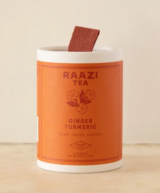 Raazi Tea - RAT RAT FAD - Ginger Turmeric Tea, 12 Bags
