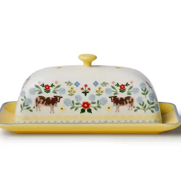 Rifle Paper Co - RP RP HG - Home Sweet Home Porcelain Butter Dish
