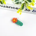 TheDivaSoap - TDSO TDSO ACHA - Pink and Yellow Flower Mini Teal Alligator Hair Clip