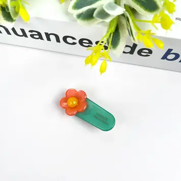 TheDivaSoap - TDSO TDSO ACHA - Pink and Yellow Flower Mini Teal Alligator Hair Clip
