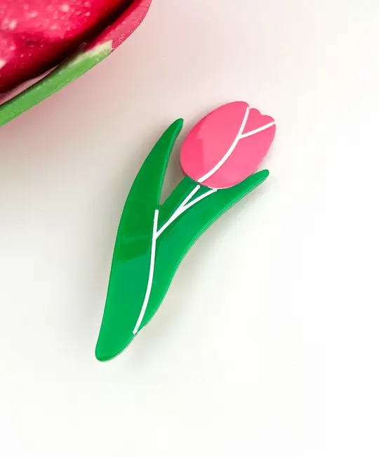 TheDivaSoap - TDSO TDSO ACHA - Pink Tulip Alligator Hair Clip