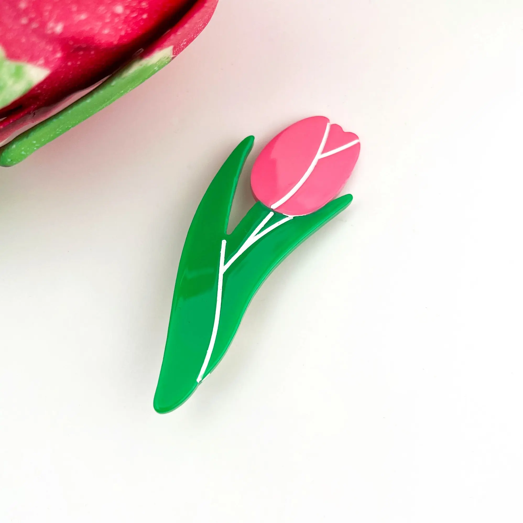 TheDivaSoap - TDSO TDSO ACHA - Pink Tulip Alligator Hair Clip