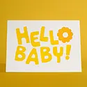 Half Pint Studio - HPS HPSGCBA0003 - Hello Baby Card