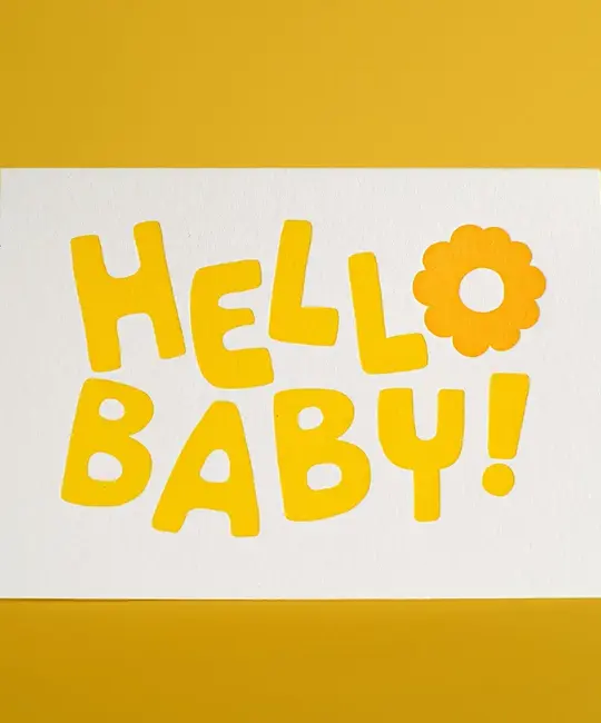 Half Pint Studio - HPS HPSGCBA0003 - Hello Baby Card