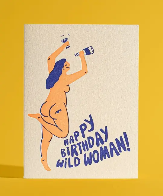 Half Pint Studio - HPS HPSGCBI0002 - Wild Woman  Birthday Card