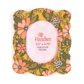 Handker Bandanas / Hemlock Goods - HB HB HG - Daisy Fabric Standing Frame 3.5" x 4.75"